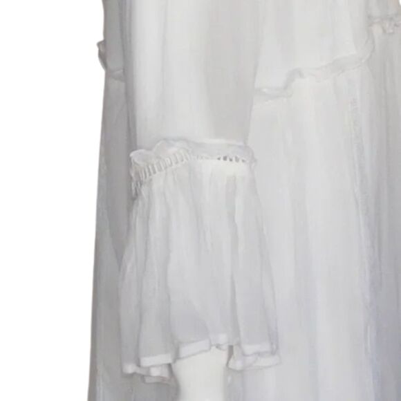 new LULU'S Dress, XL, White, Gauze, Bell sleeve, Viscose, Above knee - Picture 13 of 13